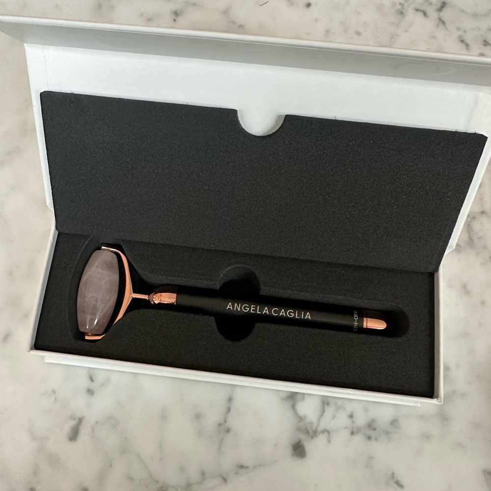 Angela Caglia Vibrating Rose Quartz Facial Roller
